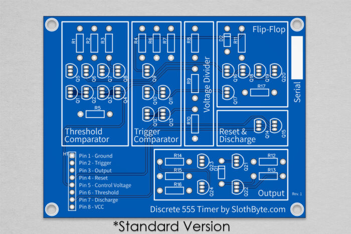 Discrete 555 Timer Kit - Standard Blue